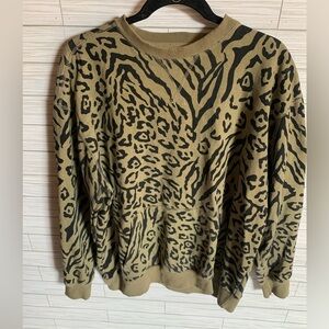 Vintage Black smith unbreakable brand Animal Print Sweat shirt